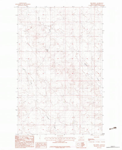 United States Geological Survey Sims Spring, MT (1983, 24000-Scale) digital map