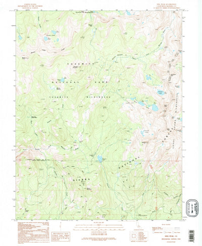 United States Geological Survey Sing Peak, CA (1992, 24000-Scale) digital map