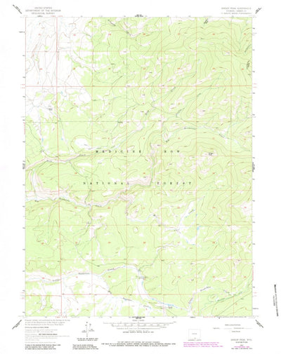 United States Geological Survey Singer Peak, WY (1961, 24000-Scale) digital map