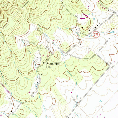 United States Geological Survey Singers Glen, VA (1967, 24000-Scale) digital map