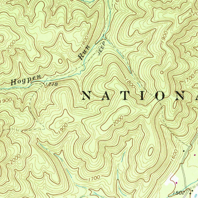 United States Geological Survey Singers Glen, VA (1967, 24000-Scale) digital map