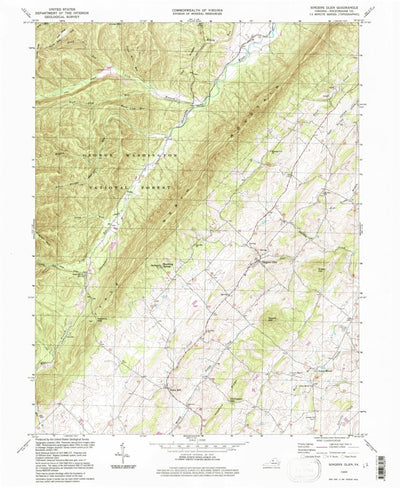 United States Geological Survey Singers Glen, VA (1994, 24000-Scale) digital map