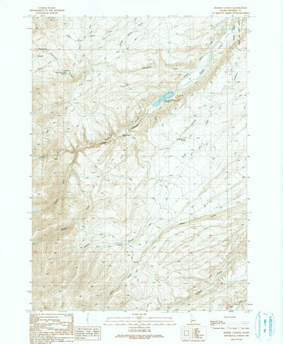 United States Geological Survey Sinker Canyon, ID (1990, 24000-Scale) digital map