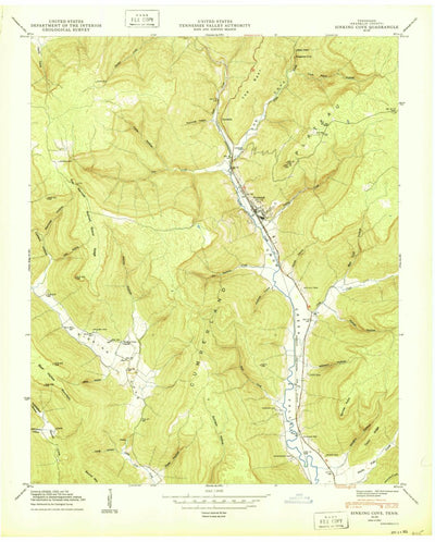 United States Geological Survey Sinking Cove, TN (1950, 24000-Scale) digital map