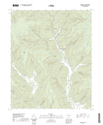 United States Geological Survey Sinking Cove, TN (2022, 24000-Scale) digital map