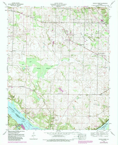 United States Geological Survey Sinking Creek, AL (1954, 24000-Scale) digital map