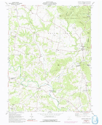 United States Geological Survey Sinking Spring, OH (1961, 24000-Scale) digital map