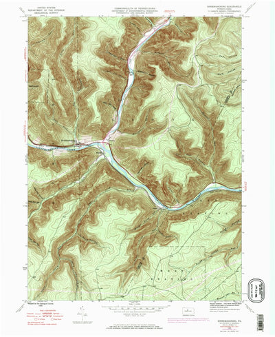 United States Geological Survey Sinnemahoning, PA (1945, 24000-Scale) digital map