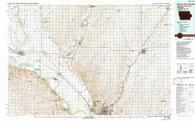 United States Geological Survey Sioux City North, IA-SD-NE (1986, 100000-Scale) digital map