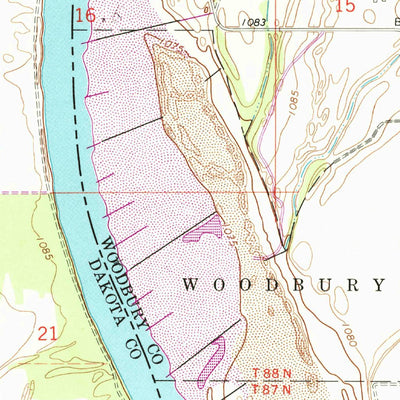 United States Geological Survey Sioux City South, IA-NE-SD (1963, 24000-Scale) digital map