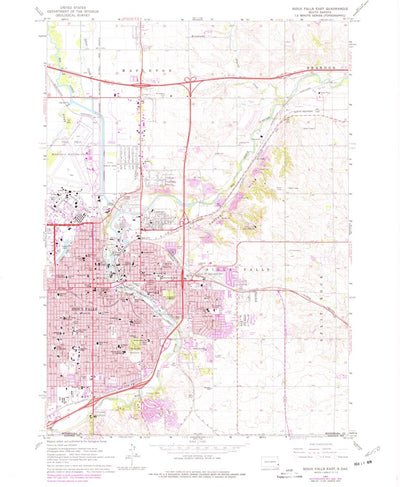United States Geological Survey Sioux Falls East, SD (1962, 24000-Scale) digital map