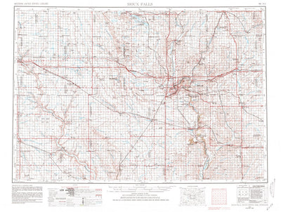 United States Geological Survey Sioux Falls, SD-IA-MN (1955, 250000-Scale) digital map