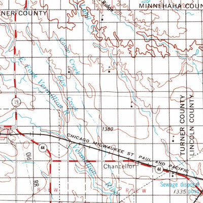 United States Geological Survey Sioux Falls, SD-IA-MN (1955, 250000-Scale) digital map