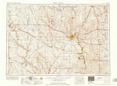 United States Geological Survey Sioux Falls, SD-IA-MN (1958, 250000-Scale) digital map
