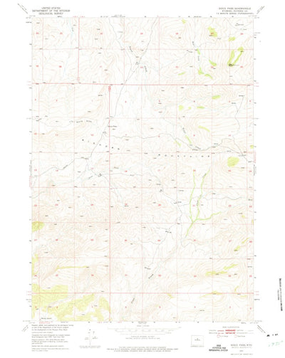 United States Geological Survey Sioux Pass, WY (1952, 24000-Scale) digital map
