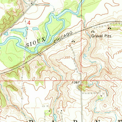 United States Geological Survey Sioux Rapids, IA (1971, 24000-Scale) digital map