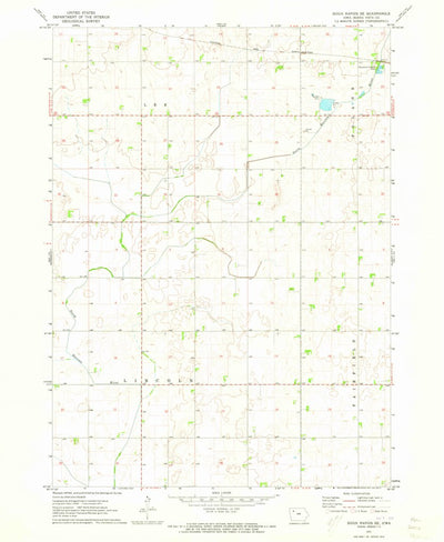 United States Geological Survey Sioux Rapids SE, IA (1971, 24000-Scale) digital map