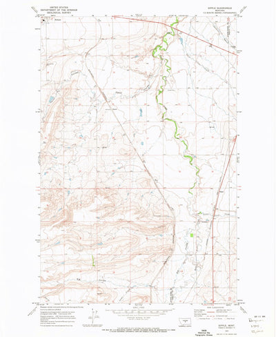 United States Geological Survey Sipple, MT (1970, 24000-Scale) digital map