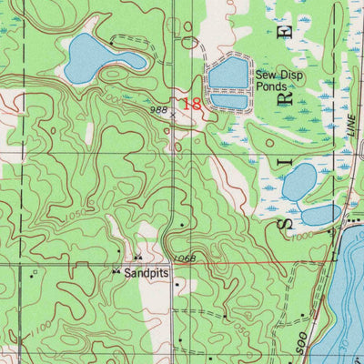 Siren West, WI (1982, 24000-Scale) Map by United States Geological