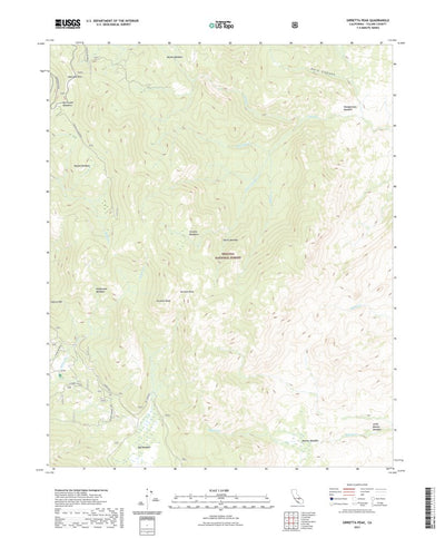 United States Geological Survey Sirretta Peak, CA (2021, 24000-Scale) digital map