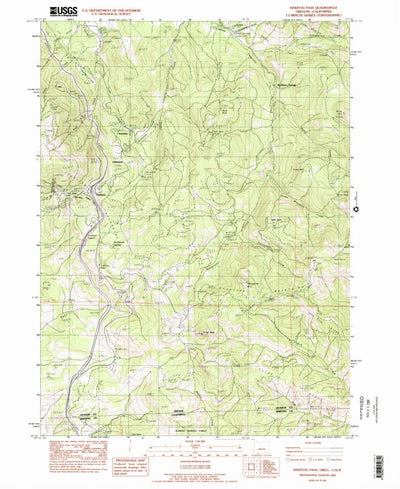 United States Geological Survey Siskiyou Pass, OR-CA (1983, 24000-Scale) digital map