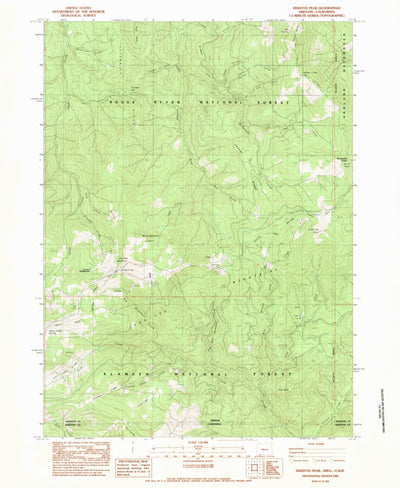 United States Geological Survey Siskiyou Peak, OR-CA (1983, 24000-Scale) digital map