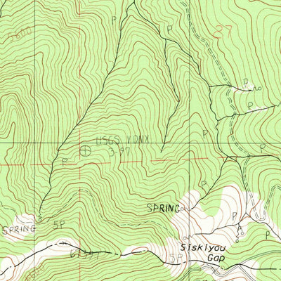 United States Geological Survey Siskiyou Peak, OR-CA (1983, 24000-Scale) digital map