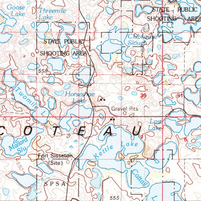 United States Geological Survey Sisseton, SD-ND (1979, 100000-Scale) digital map