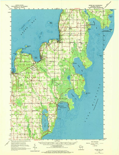 United States Geological Survey Sister Bay, WI (1960, 62500-Scale) digital map