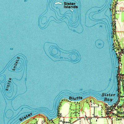 United States Geological Survey Sister Bay, WI (1960, 62500-Scale) digital map