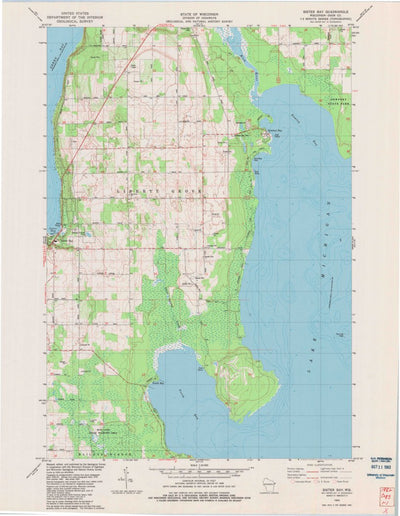 United States Geological Survey Sister Bay, WI (1982, 24000-Scale) digital map