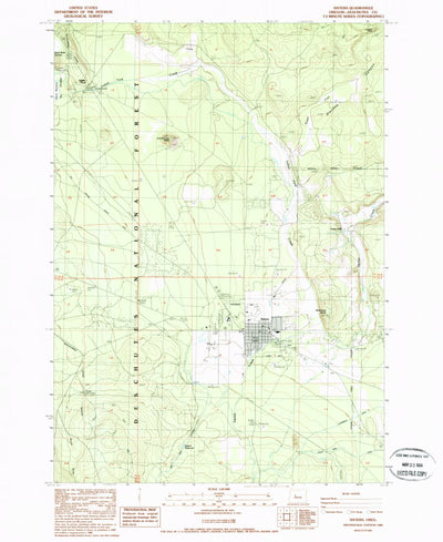 United States Geological Survey Sisters, OR (1988, 24000-Scale) digital map