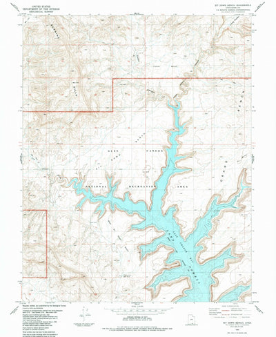 United States Geological Survey Sit Down Bench, UT (1985, 24000-Scale) digital map