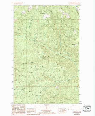 United States Geological Survey Sitdown Mountain, WA (1985, 24000-Scale) digital map