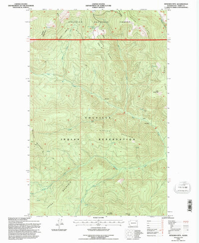 United States Geological Survey Sitdown Mountain, WA (1992, 24000-Scale) digital map