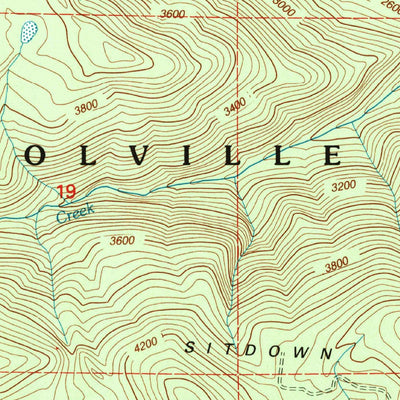 United States Geological Survey Sitdown Mountain, WA (1992, 24000-Scale) digital map