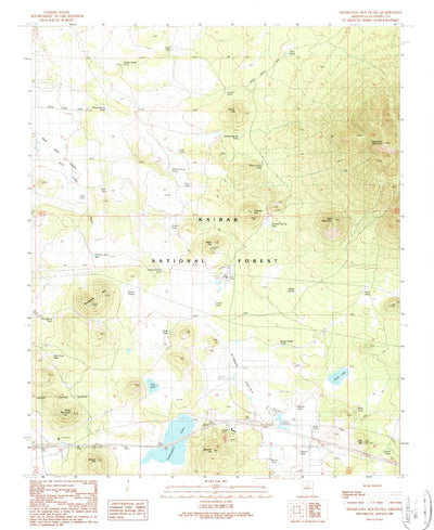 United States Geological Survey Sitgreaves Mountain, AZ (1989, 24000-Scale) digital map