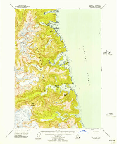 United States Geological Survey Sitka A-3, AK (1948, 63360-Scale) digital map