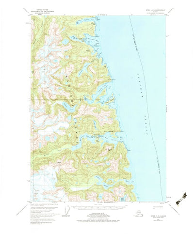 United States Geological Survey Sitka A-3, AK (1951, 63360-Scale) digital map