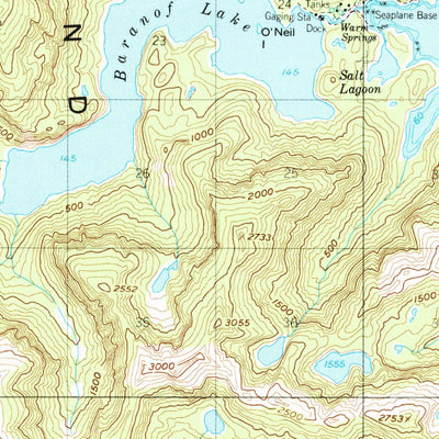 United States Geological Survey Sitka A-3, AK (1951, 63360-Scale) digital map