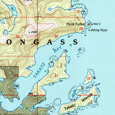 United States Geological Survey Sitka A-3, AK (1996, 63360-Scale) digital map