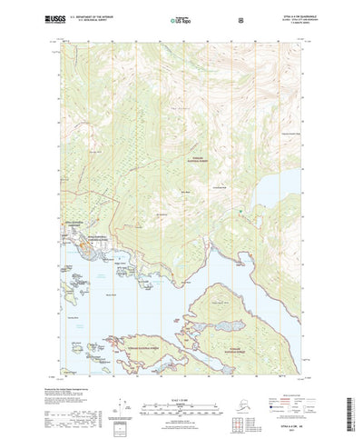 United States Geological Survey Sitka A-4 SW, AK (2021, 25000-Scale) digital map