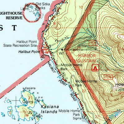 United States Geological Survey Sitka A-5, AK (1996, 63360-Scale) digital map