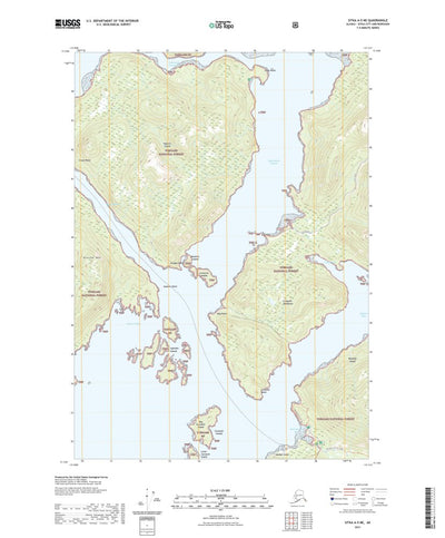 United States Geological Survey Sitka A-5 NE, AK (2021, 25000-Scale) digital map