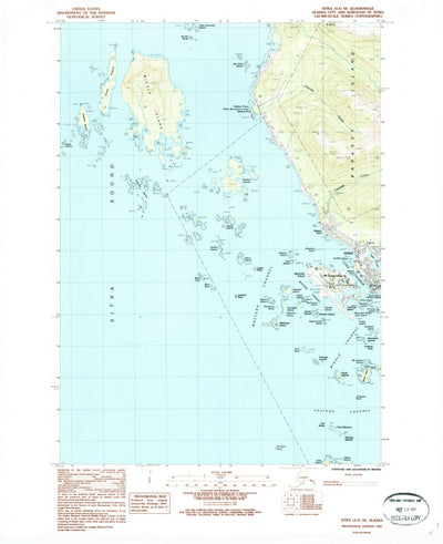 United States Geological Survey Sitka A-5 SE, AK (1987, 25000-Scale) digital map