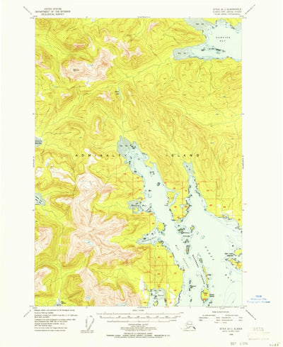 United States Geological Survey Sitka B-1, AK (1948, 63360-Scale) digital map