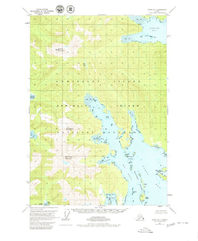 United States Geological Survey Sitka B-1, AK (1951, 63360-Scale) digital map