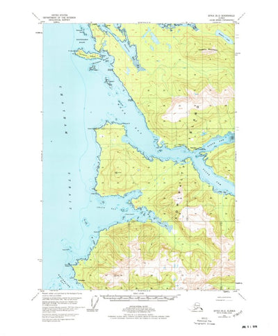 Sitka B-2, AK (1951, 63360-Scale) Map by United States Geological ...