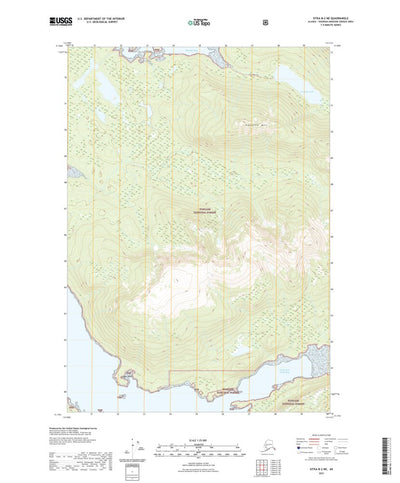 United States Geological Survey Sitka B-2 NE, AK (2021, 25000-Scale) digital map