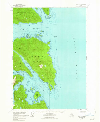 United States Geological Survey Sitka B-3, AK (1951, 63360-Scale) digital map